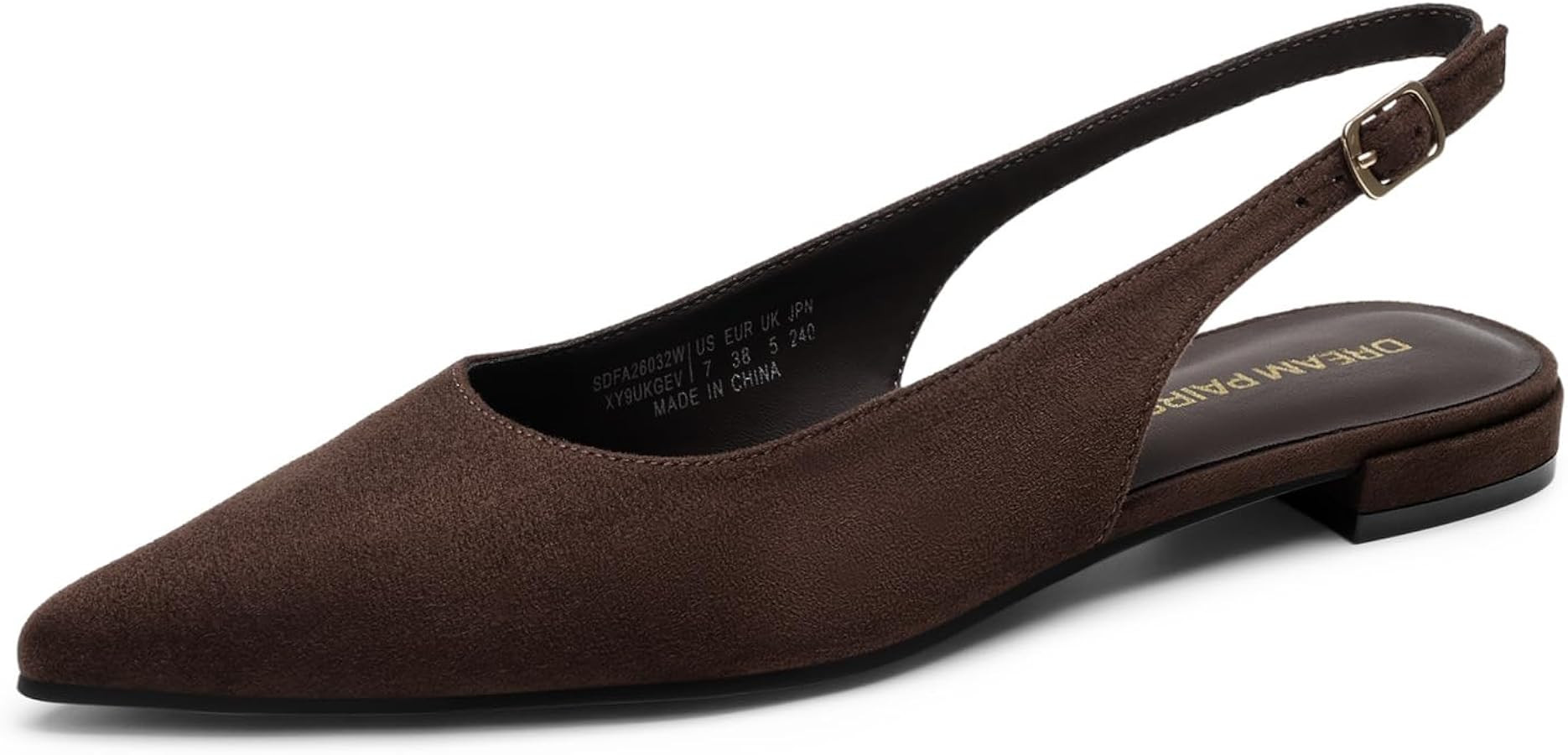 DREAM PAIRS Women's Slingback Dressy Pointed Toe Ballet Flats | Amazon (US)