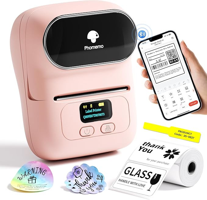 Phomemo Label Printer - M110 Thermal Label Printer Barcode Label Maker Mini Bluetooth Sticker Pri... | Amazon (US)