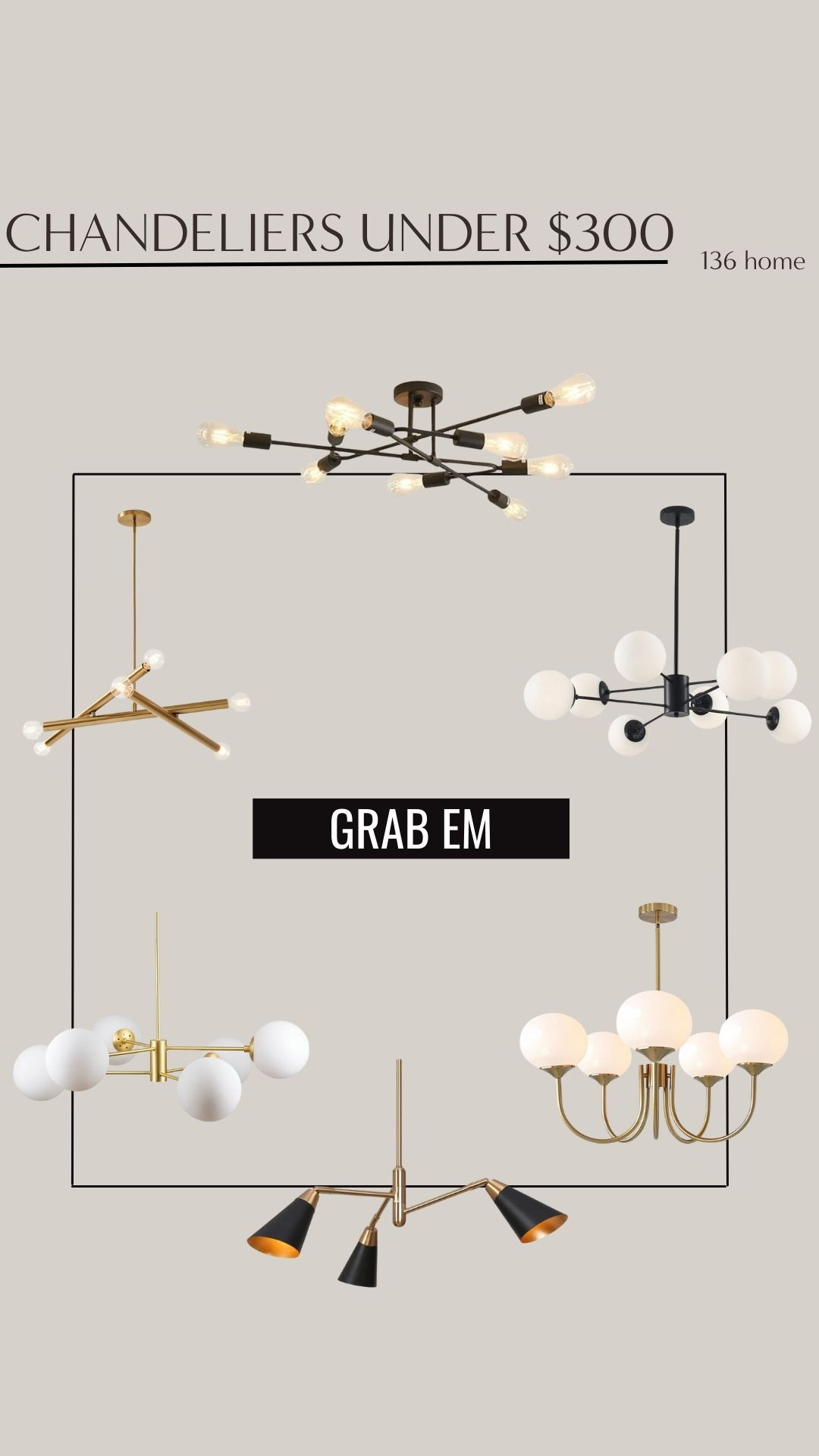 Chandeliers Under $300 #chandeliers #lighting #moderndecor  

 #LTKHome