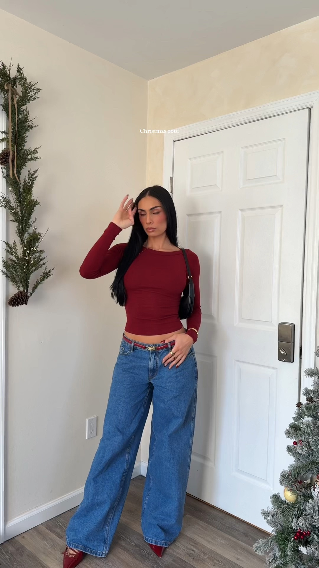 Casual cherry red outfit featuring capsule wardrobe pieces 

#LTKStyleTip
