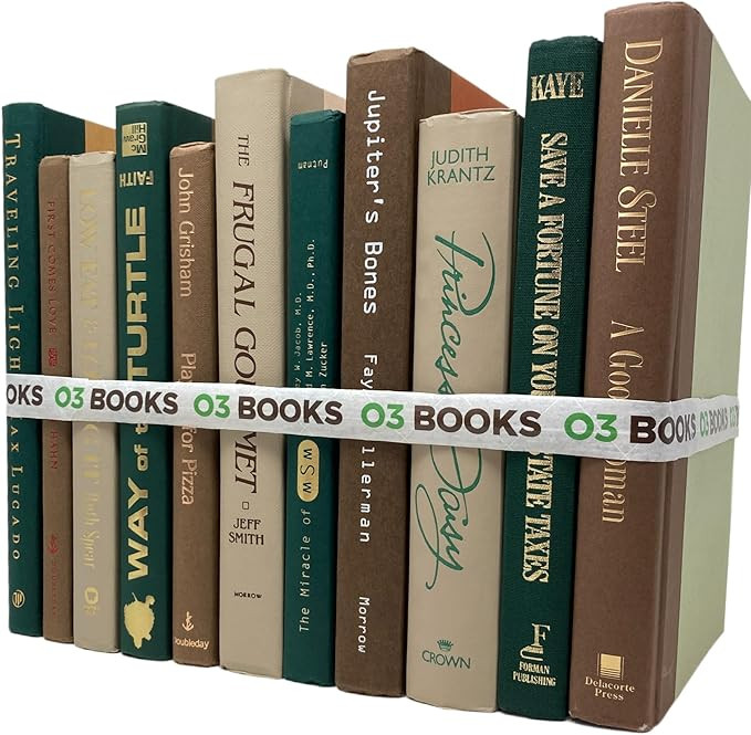 Mixed Brown Decorative Hardcover Book Sets for Home Decoration, Interior Design, Office, Wedding ... | Amazon (US)