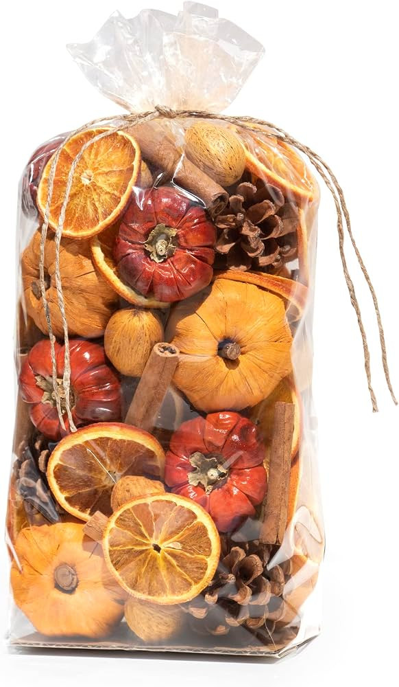 ANDALUCA Potpourri Bag Mini Pumpkins, Cinnamon, Orange Slices & Pumpkin Spice Fragrance Vial Incl... | Amazon (US)