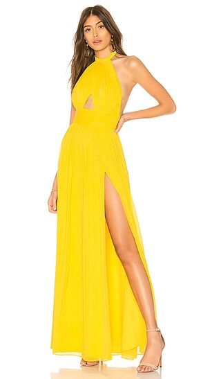 Lovers + Friends Hazel Gown in Canary Yellow | Revolve Clothing (Global)