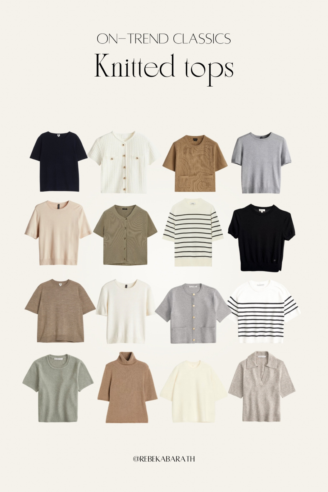 On-trend classics • knitted tops for summer 💫 

trend alert | short sleeve sweater | knit tops | knitted tops | cardigans | wardrobe basics 

#LTKWorkwear #LTKFindsUnder100 #LTKStyleTip