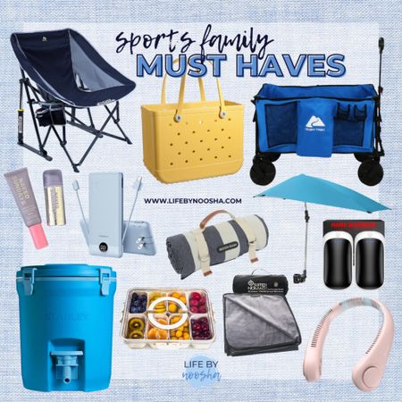 Sports family must haves! The folding rocking chair and a compact easy to fold wagon are no brainers. I recently got myself a Bogg bag and they are huge! Naked Sundays has you covered with the SPF. Snack box, portable charger, thermal and waterproof blankets, neck fan, umbrella for your chair, all things that will make for a more comfortable outing. But the game changers are this 2 gallon water jug by Stanley! I mean it has a spout for easy pouring whaaaaat!! Then did you know they have rechargeable hand warmers!?! Get those for our next ski trip for sure 😁

#LTKFamily #LTKFindsUnder50 #LTKActive