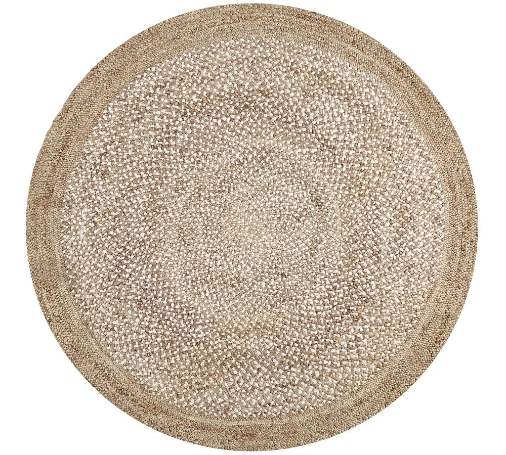 Border Round Braided Jute Rug | Pottery Barn (US)