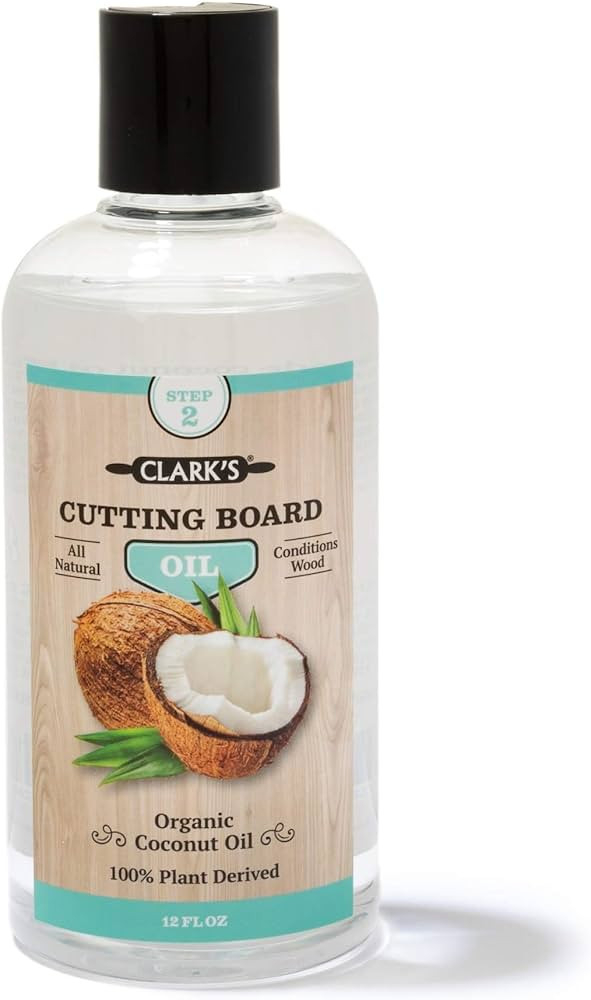 CLARK'S Coconut Cutting Board Oil - Refined for Kitchen Countertops - Butcher Blocks - Wooden Bow... | Amazon (US)