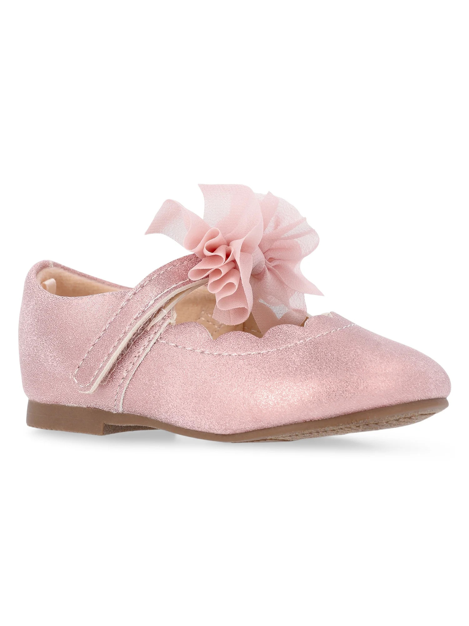 Wonder Nation Baby Girls Easter Bow Flats | Walmart (US)