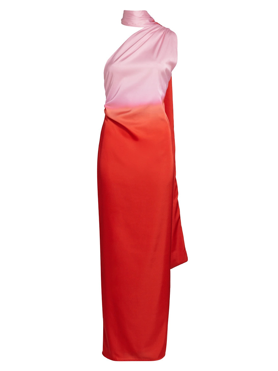 Women's Dunas De Taroa Ari Ombré Maxi Dress - Persimmon - Size XL | Saks Fifth Avenue