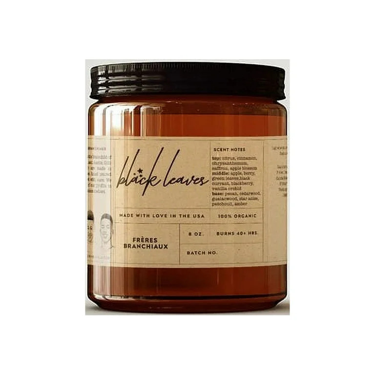 Black Leaves 8 oz Soy Candle | Walmart (US)