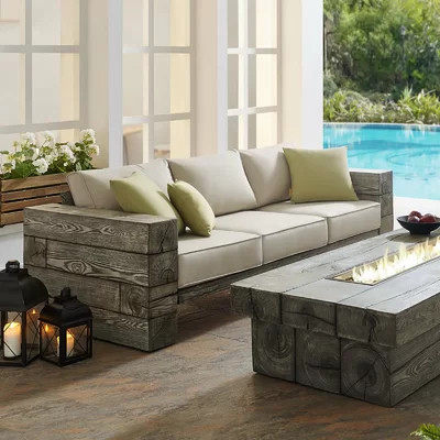 Manteo Rustic Coastal Outdoor Patio Sofa by Modway | Wayfair North America
