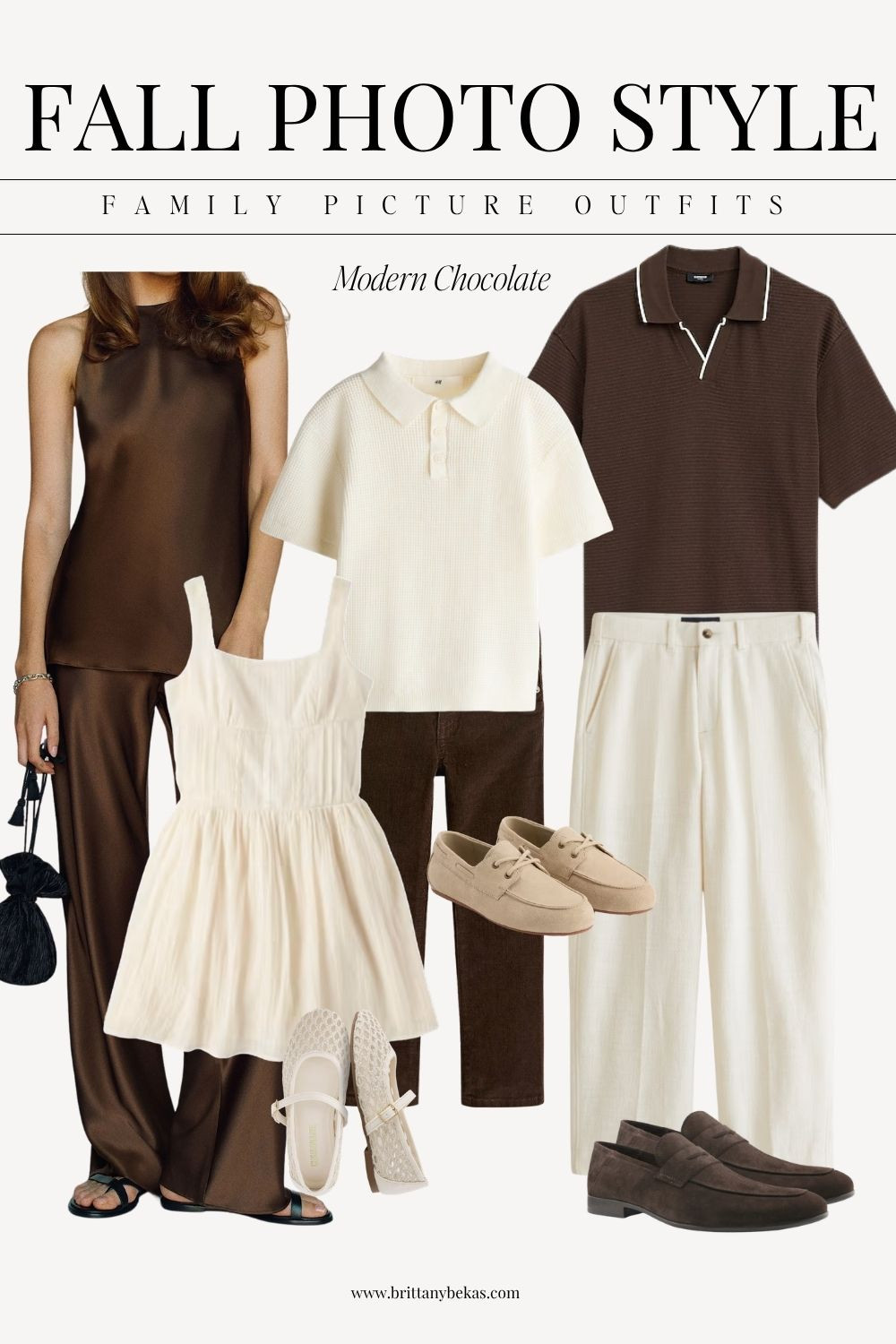 Chocolate brown and ivory is such a chic combination for fall family photos. I love how clean and modern this palette feels, especially with soft tailoring, simple knits and warm neutral shoes. A great option if you want coordinated family outfits without looking too matchy.

#LTKKids #LTKMens