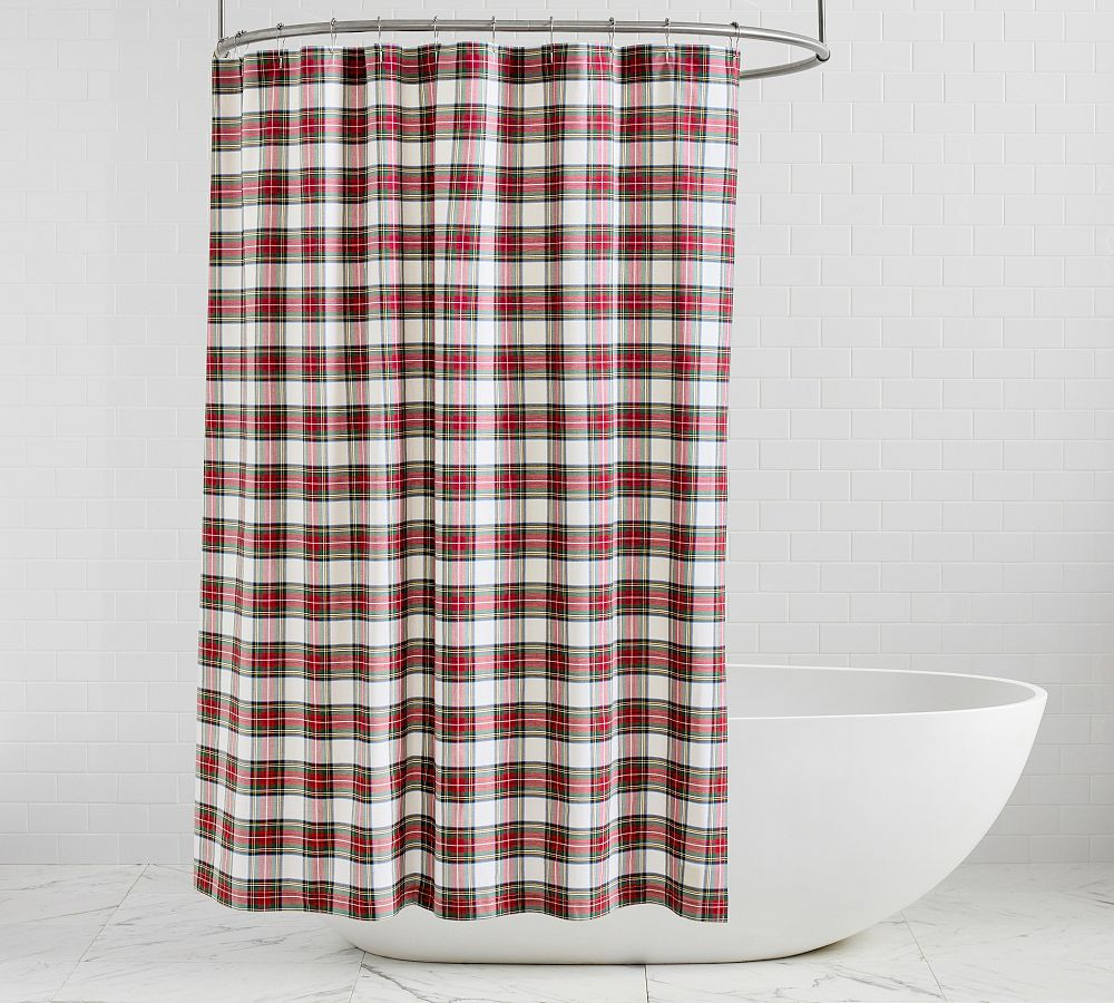 Stewart Plaid Shower Curtain | Pottery Barn (US)