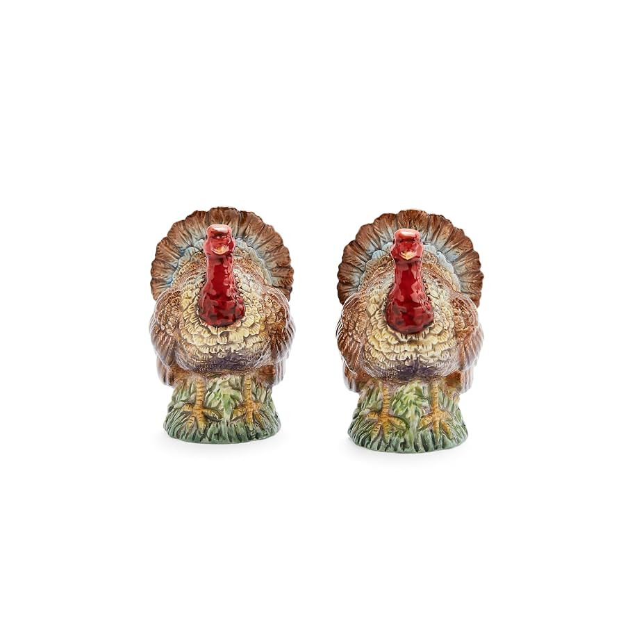 Spode 3.5" Turkey-Shaped Salt and Pepper Shakers - Dolomite Ceramic Farmhouse Décor for Formal D... | Amazon (US)