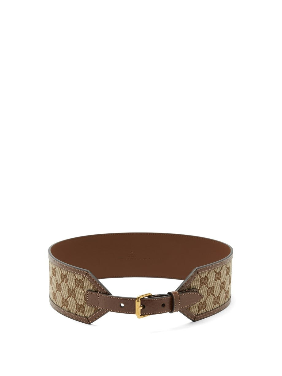GG-jacquard canvas and leather belt | Gucci | Matches (US)