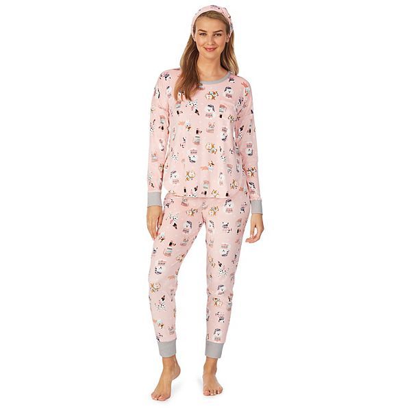 Women's & Petite Cuddl Duds® Velour Pajama Top, Pajama Pants & Headband Set | Kohl's