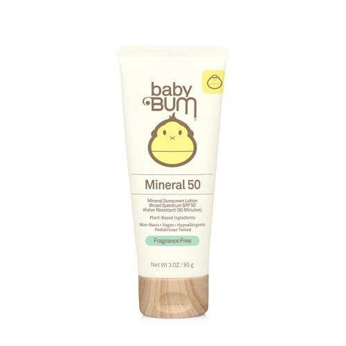 Sun Bum Baby Bum SPF 50 Sunscreen Lotion with Mineral UVA/UVB Face and Body Protection for Sensitive Skin - Fragrance Free - Travel Size - 3 FL OZ | Amazon (US)
