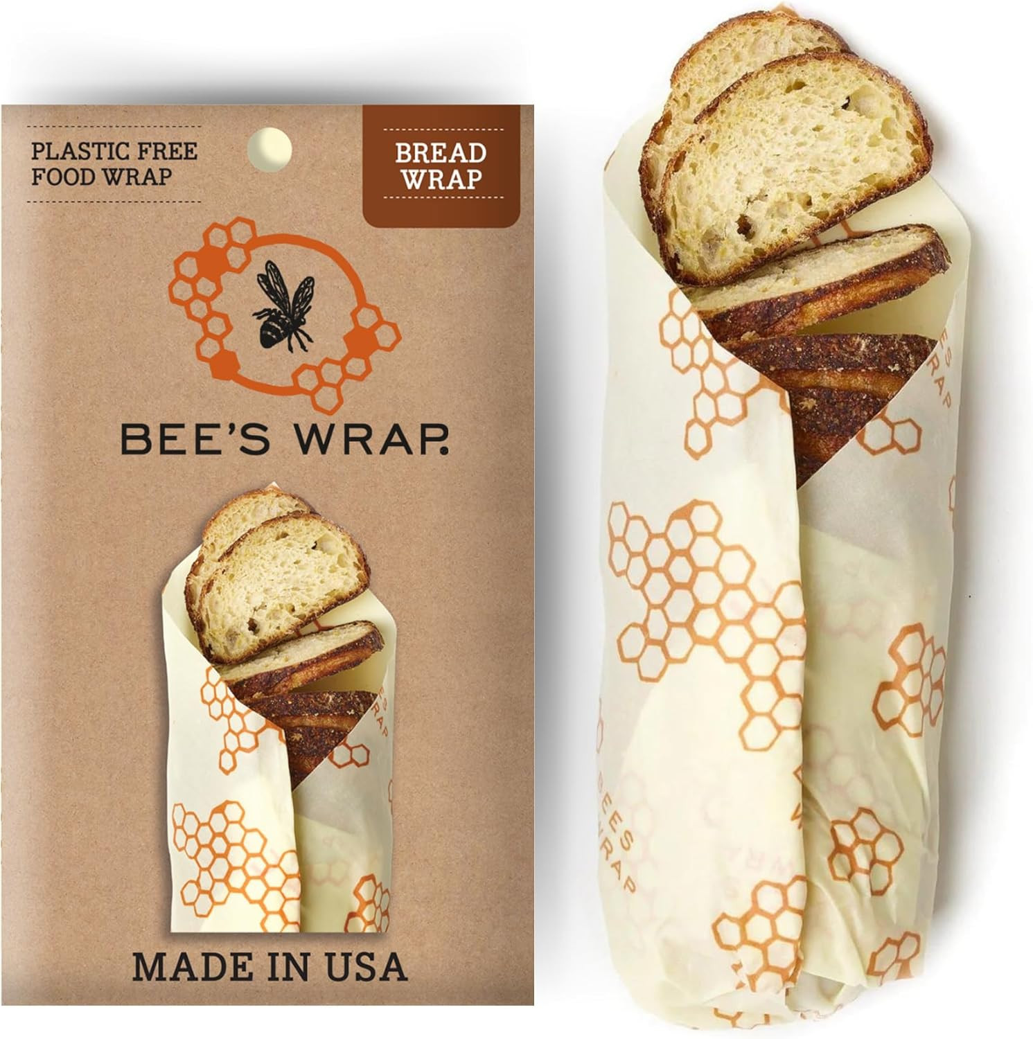 Bee's Wrap Beeswax Wraps for Food - Bread Wrap - Made in USA Reusable Bread Storage Bags - Organi... | Amazon (US)