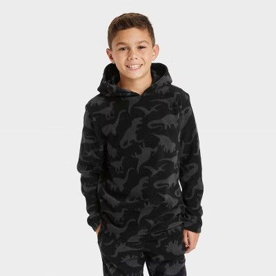 Boys' Printed Fleece Hooded Sweatshirt - Cat & Jack™ | Target