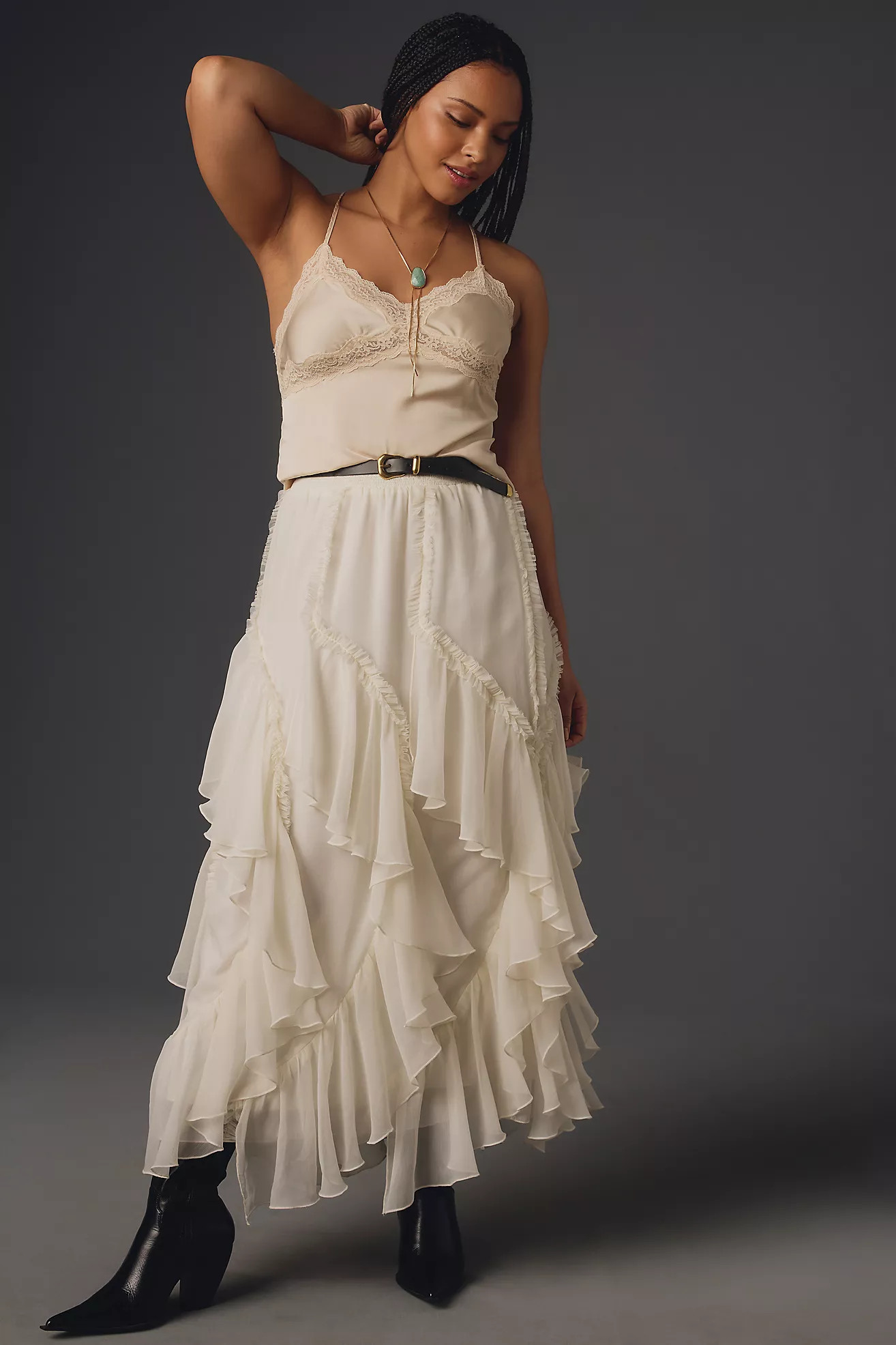 Kavita Bhartia Ruffle Maxi Skirt | Anthropologie (US)