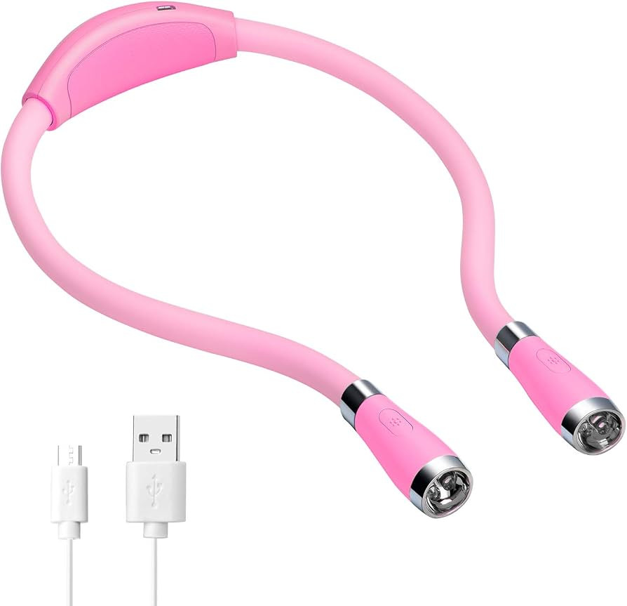 LED Neck Book Light USB Rechargeable, Hands Free, 4 Super Bright LED Bulbs, 3 Adjustable Brightne... | Amazon (US)