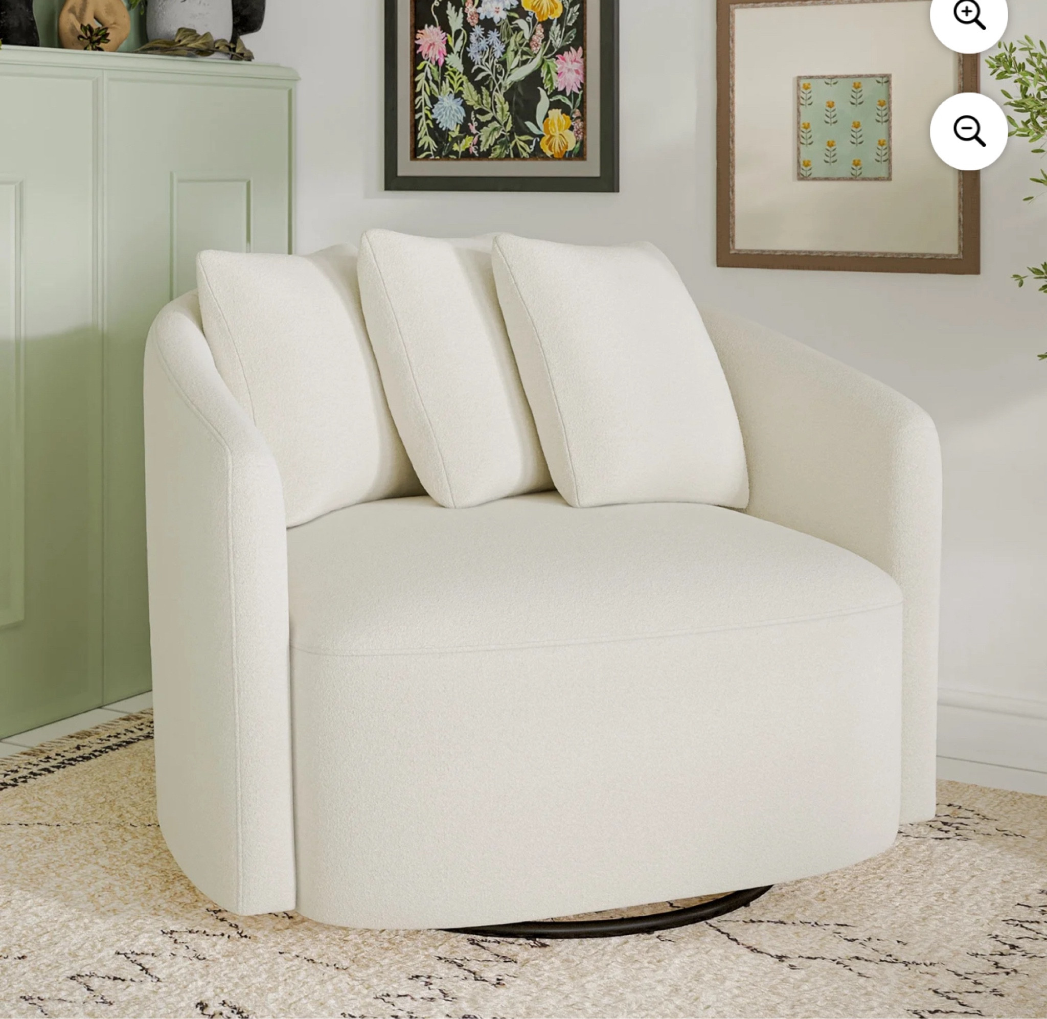 Swivel Cozy Aesthetic Chair 