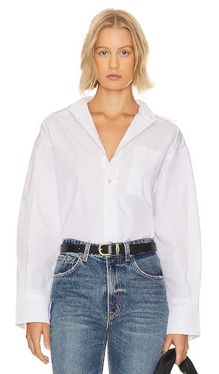 x Lindsi Lane Button Down Shirt in White | Revolve Clothing (Global)