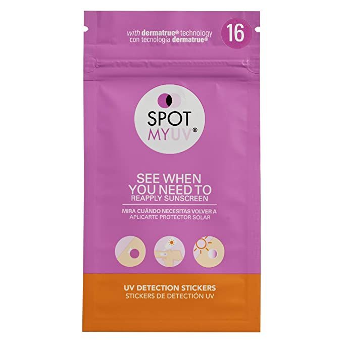 SPOTMYUV 16-Count UV Stickers for Sunscreen with Patented Dermatrue SPF Sensing Technology | Amazon (US)