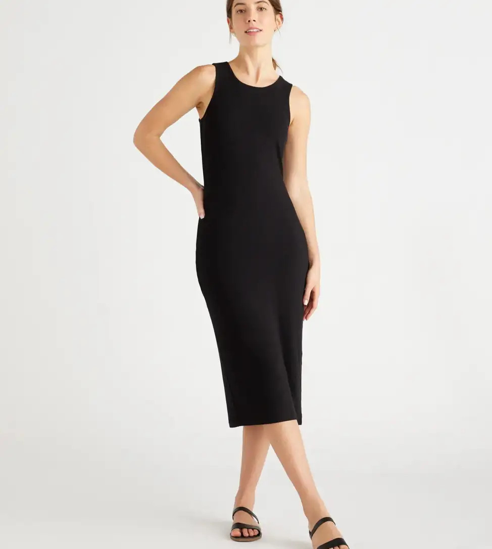 Tencel Rib Knit Sleeveless Dress | Quince