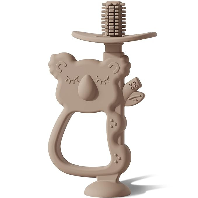 Moonkie Teething Toy, Safe & Easy to Hold BPA Free Silicone Teethers, 360° Baby Toothbrush with ... | Amazon (US)