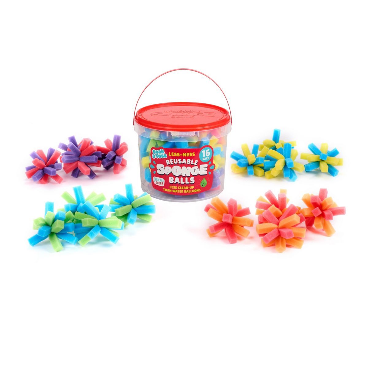 Chuckle & Roar Kids' Reusable Sponge Balls - 16pk | Target