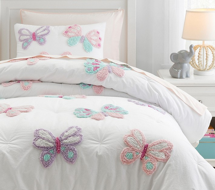 Candlewick Butterfly Comforter & Shams | Pottery Barn Kids