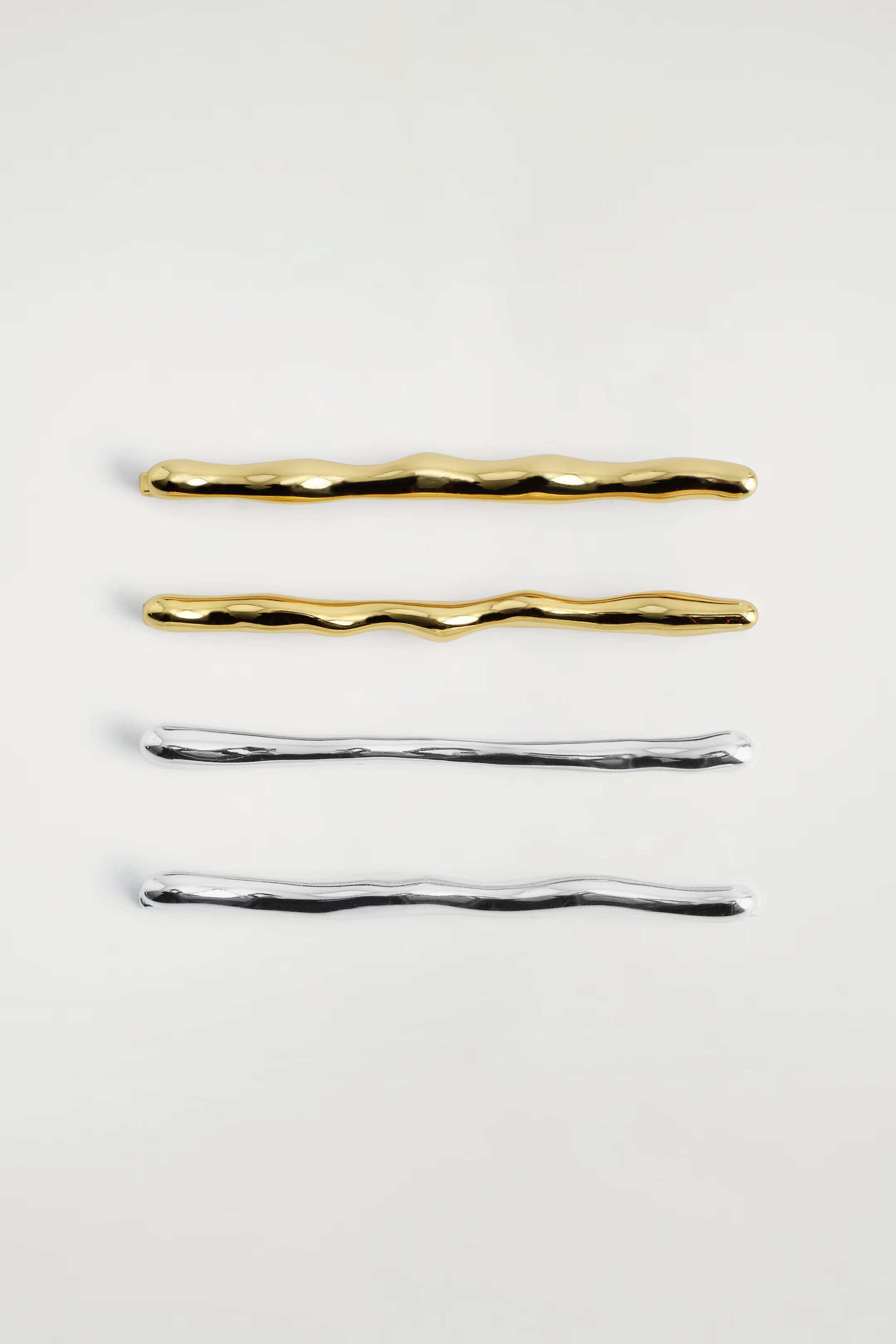 4-PACK MOLTEN HAIR SLIDES - GOLD / SILVER | COS GB | COS UK