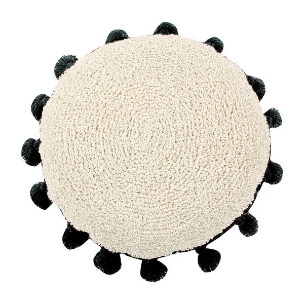 Circle Washable Pillow, Black | Maisonette
