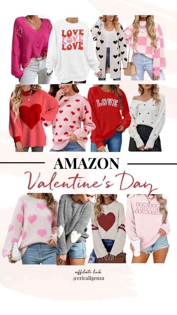 Valentine’s Day sweaters from Amazon 

#LTKValentine