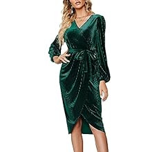 BerryGo Women's Velvet Sparkly One Shoulder Semi Formal Dress Bodycon Cocktail Pencil Midi Slit D... | Amazon (US)
