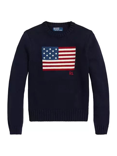 Flag Cotton Crewneck Sweater | Saks Fifth Avenue