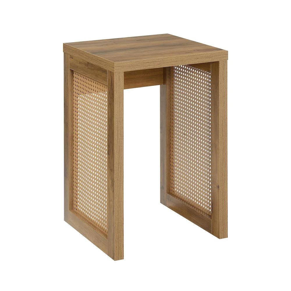 Convenience Concepts Northfield Weave End Table in Beige Wood Finish | Walmart (US)