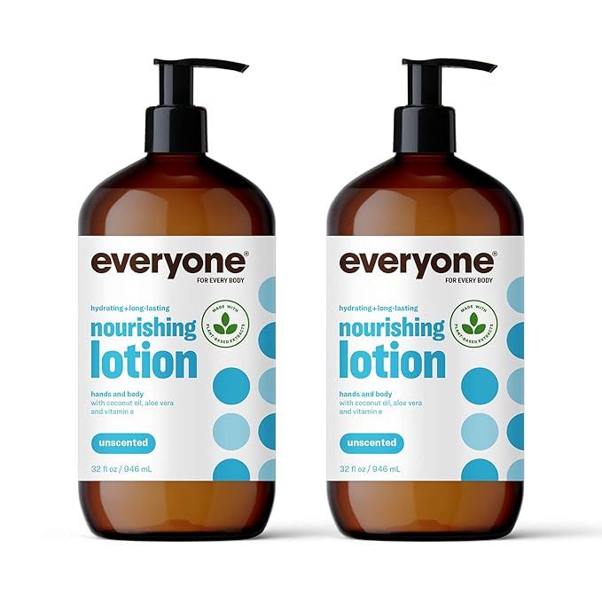 Everyone Nourishing Hand and Body Lotion, 32 Ounce (Pack of 2), Unscented, Plant-Based Lotion wit... | Amazon (US)