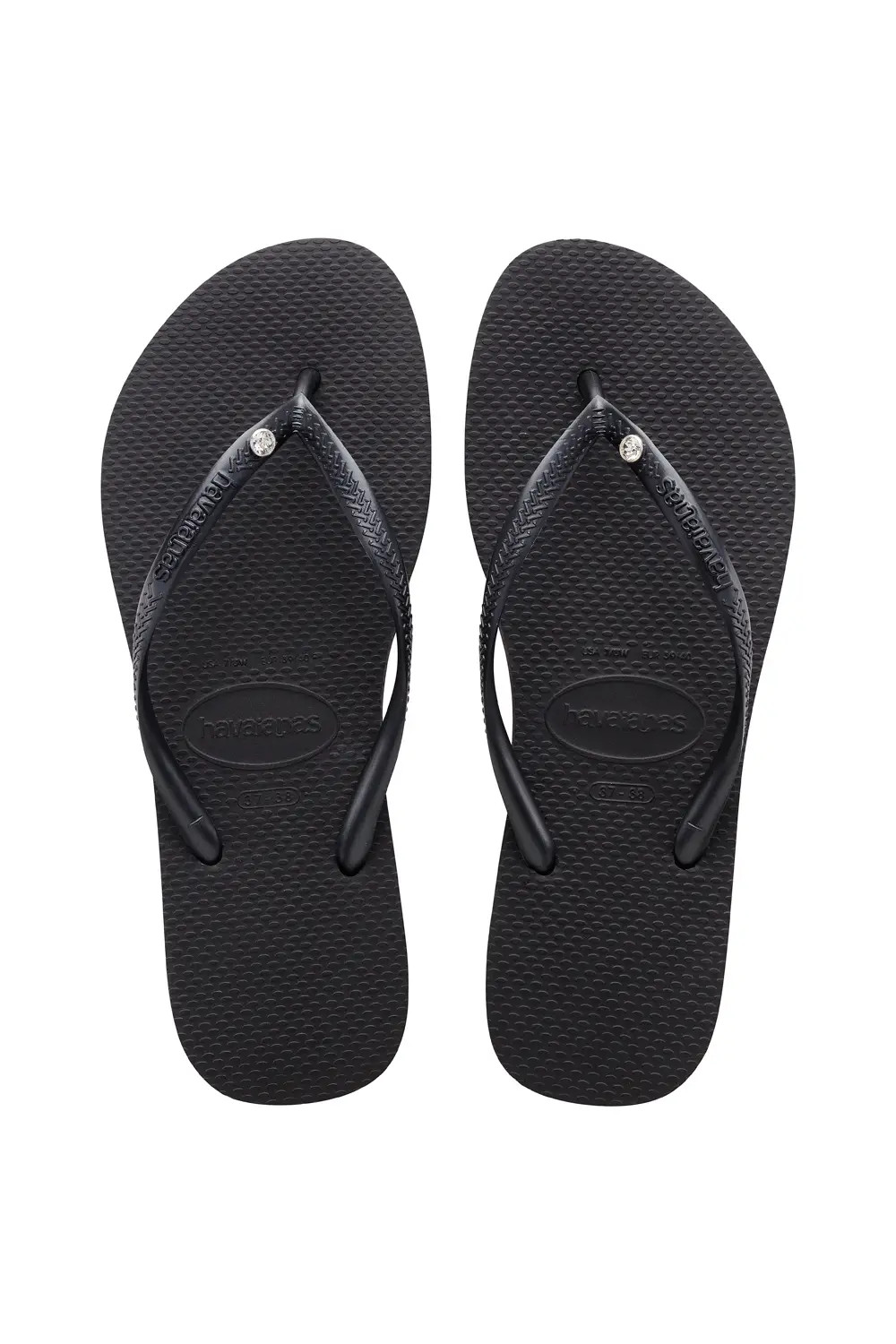 Havaianas Slim Crystal Flip Flop Black | Debenhams | Debenhams UK