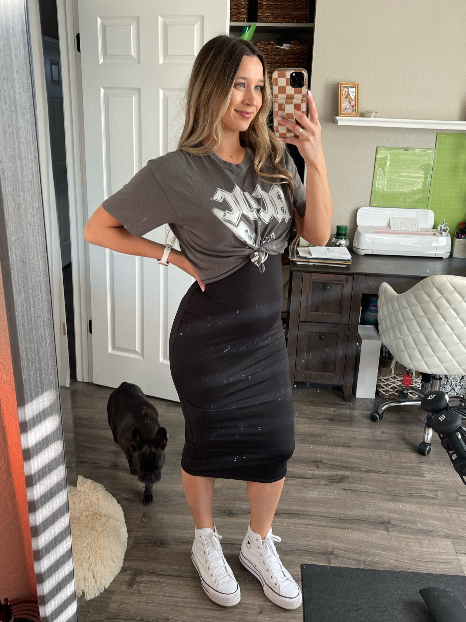 Fitted bodycon strapless Amazon dress, cute for maternity / pregnancy or not! Pair with a tshirt, jacket, cardigan, sweater, or wear it plain! Sized up to a medium. 

#LTKbump #LTKfindsunder50 #LTKsalealert