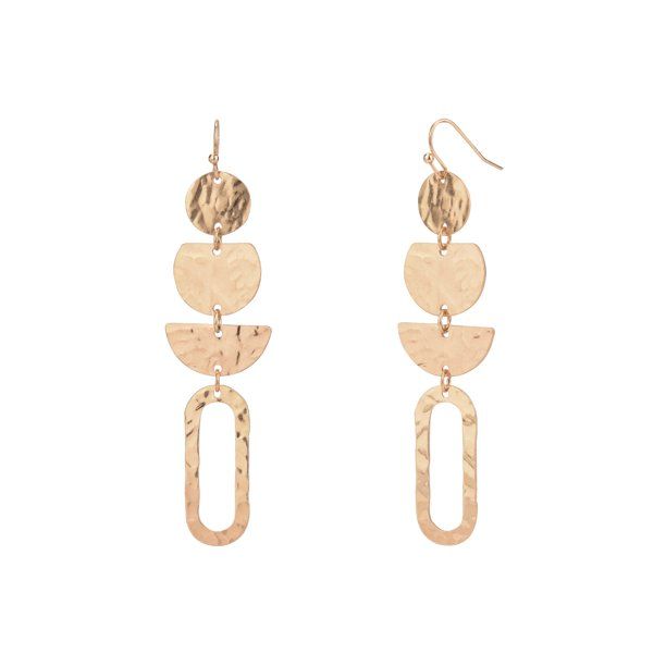 The Pioneer Woman - Women's Jewelry, Soft Silver-tone and Soft Gold-tone Metal Drop Duo Earring S... | Walmart (US)