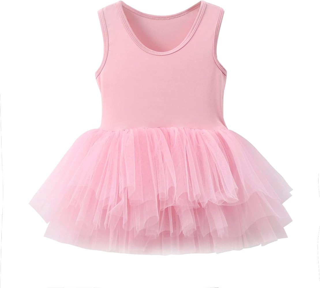 Girls Ballet Tutu Dresses Tank Soft Tulle Skirted Leotard for Dance | Amazon (US)
