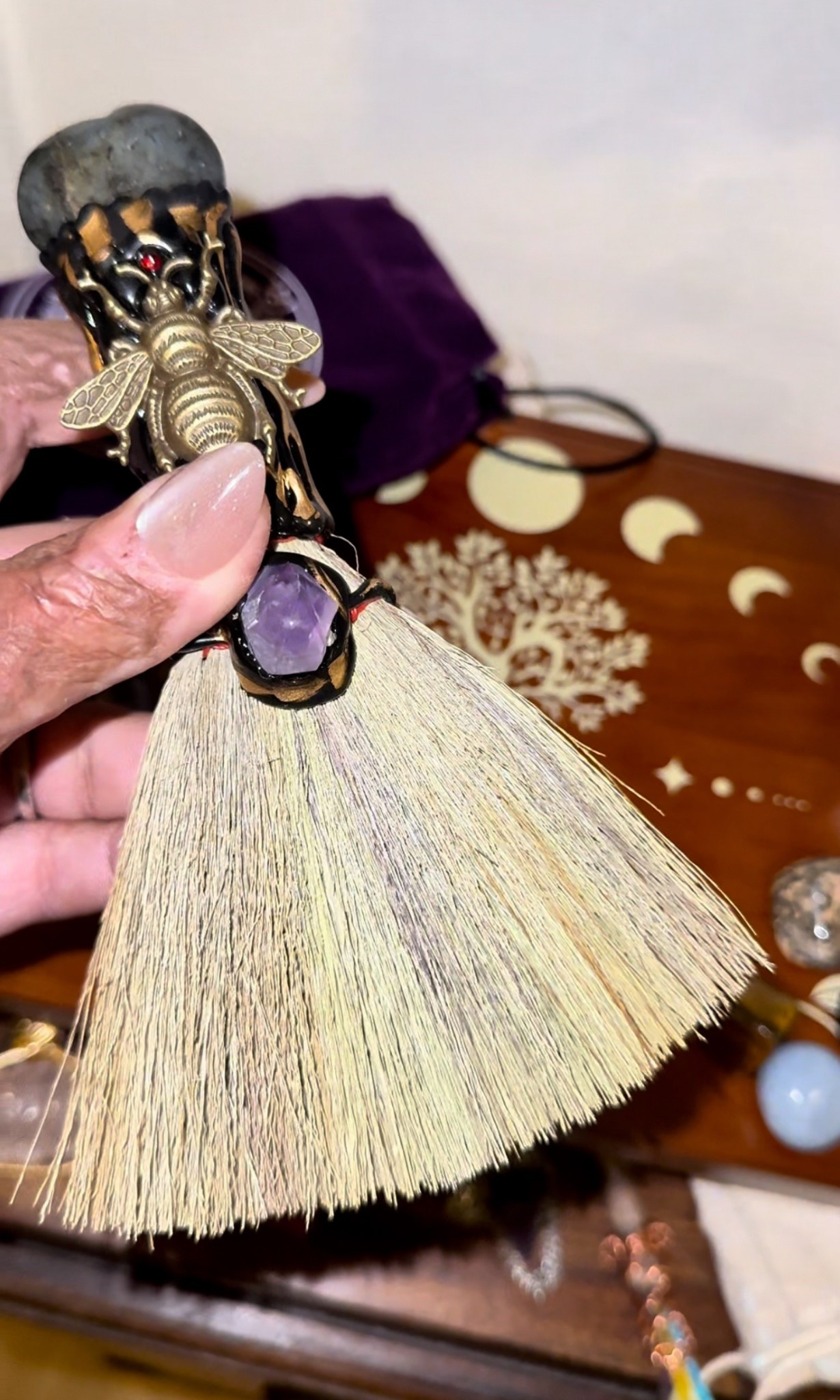 Labradorite witches broom 🧹 for sweeping your altar or for Halloween. This one is priced so well that it could easily be a prop for pictures or costumes. It’s also cute decor.

Manifestation looks like crystals, vision boards, journaling your gratitude and intention daily. We are energy and every natural thing in the universe has energy. We just have to be in synchronicity.

That’s what magic really is. Not like in the movies.🪄

#LTKOver40 #LTKBeauty #LTKHalloween