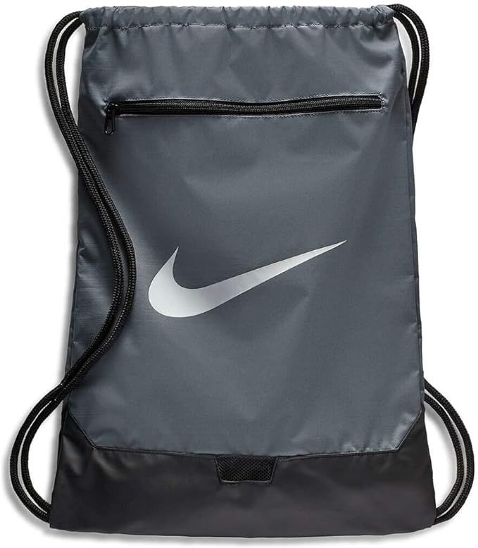 Nike Brasilia Training Gymsack, Drawstring Backpack with Zipper Pocket and Reinforced Bottom, Fli... | Amazon (US)