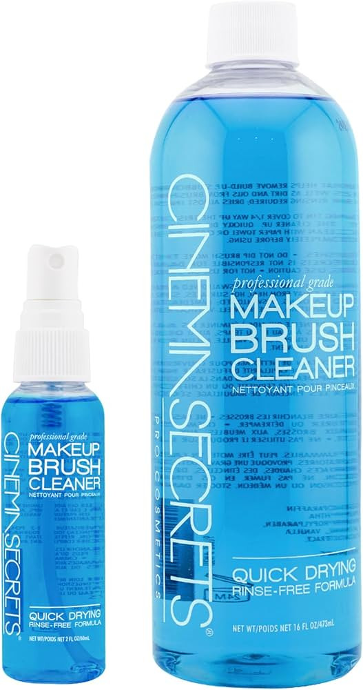 Cinema Secrets Original Blue Vanilla Makeup Brush Cleaner Solution & Spray Combo - Professional C... | Amazon (US)