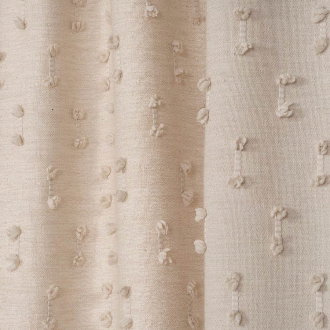 Linen Look Cream Color Pom Pom Fluffy Curtains, Modern Privacy Drapes for Living Room and Home De... | Etsy (US)