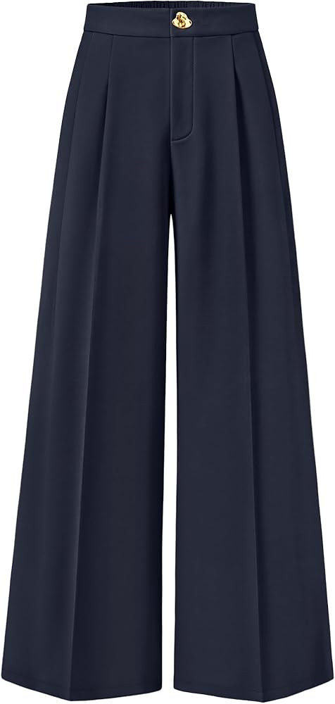 ZESICA Womens Wide Leg Dress Pants 2026 High Waisted Work Palazzo Pants Office Business Casual Fl... | Amazon (US)