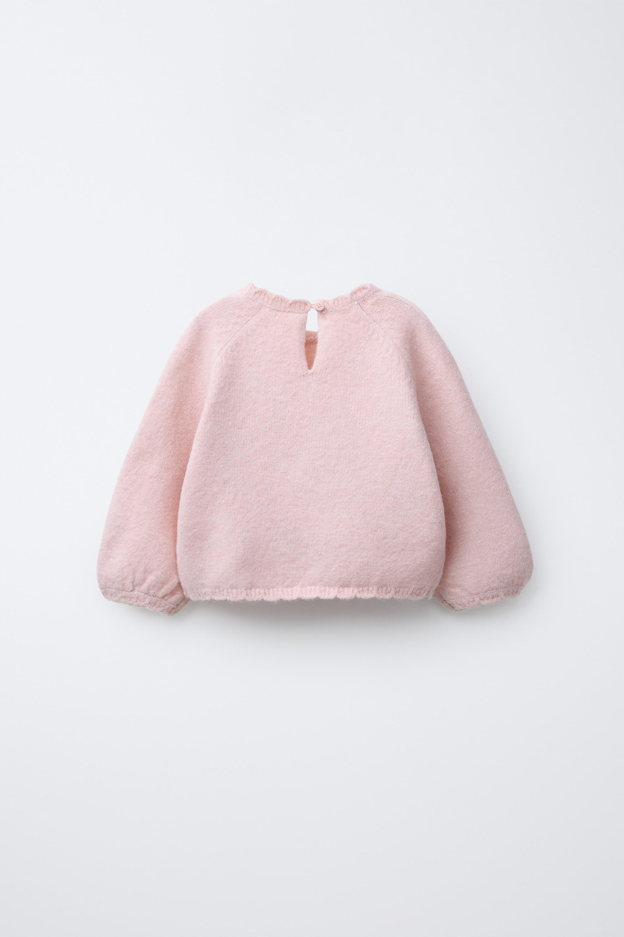 STRICKPULLOVER MIT HÄKELBLUMEN | Zara DE