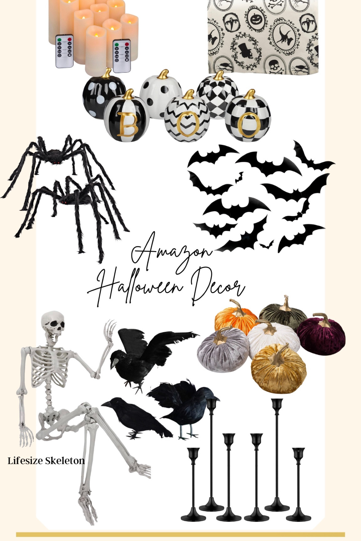 Halloween Amazon finds

Halloween items to decode your home
From pumpkins to skeletons 

#LTKHome #LTKFindsUnder50